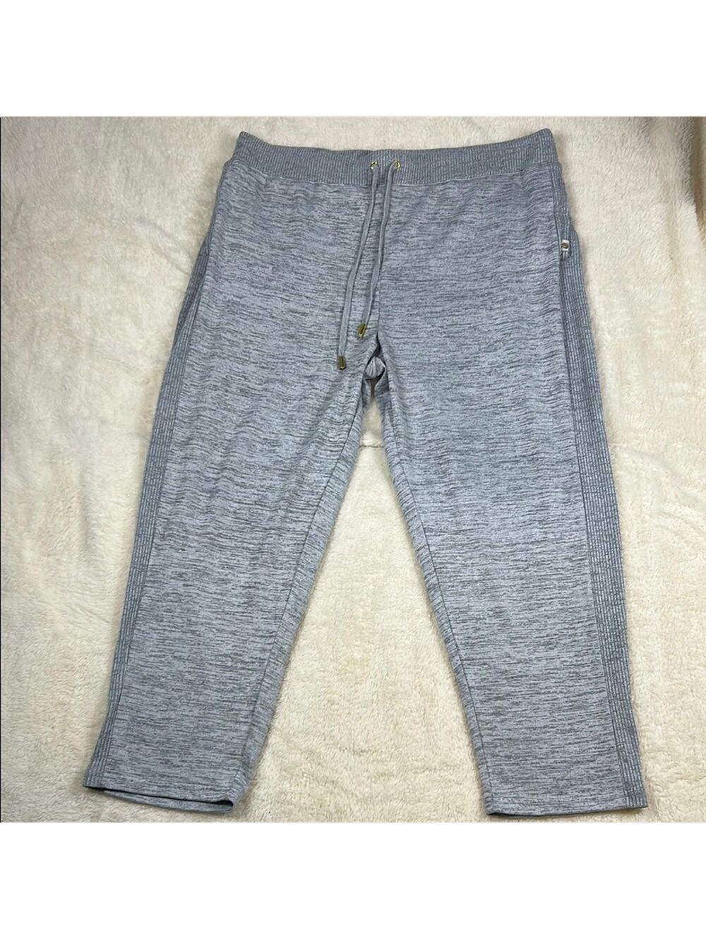 Gloria Vanderbilt Lifeworks Women’s Jogger Pants XL Gray Heather Drawstring